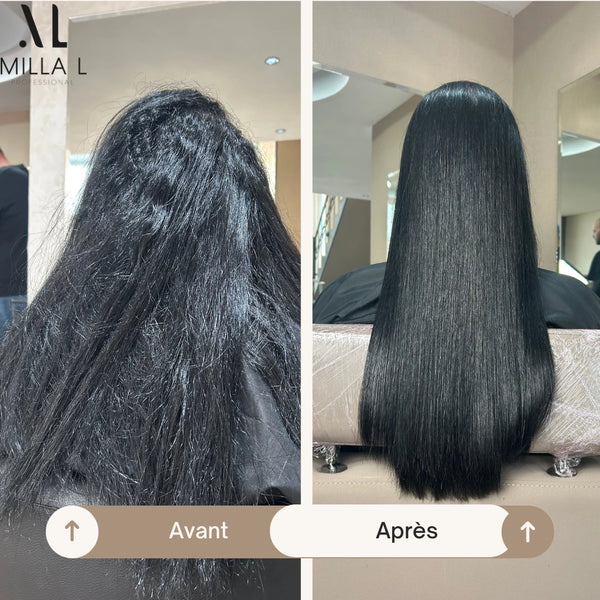 RÉSULTAT AVANT APRÈS lissage nutritif miracle Nigelle