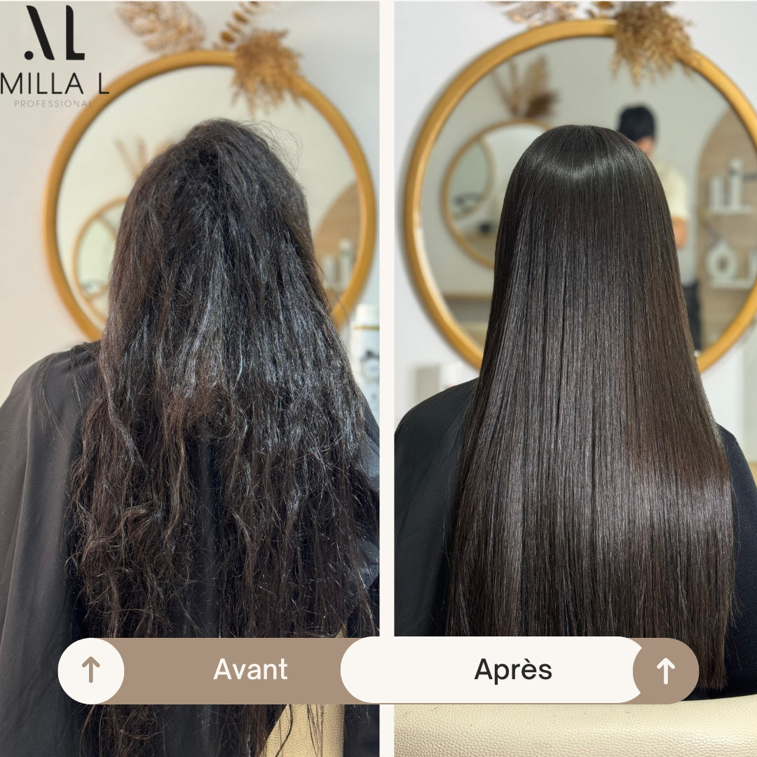 RÉSULTAT AVANT APRÈS lissage miracle Nigelle