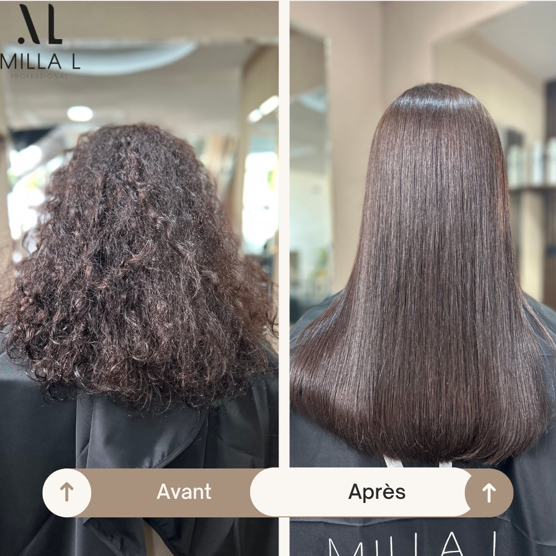 RÉSULTAT AVANT APRÈS `lissage protéine miracle vegan