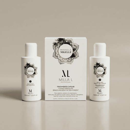 Lissage Nigelle cheveux secs frisés crépus